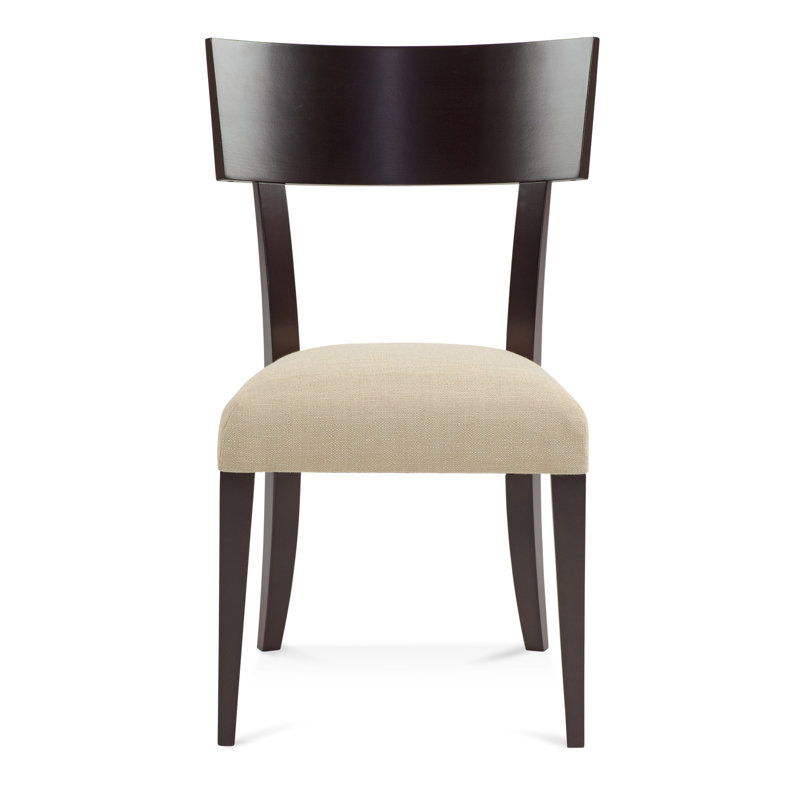 19.5'' H Upholstered Side Chair, Cinder, Chocolate