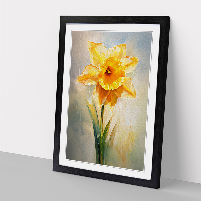 Single Picture Frame Print on Wood, 34cm H x 25cm W, Black Framed