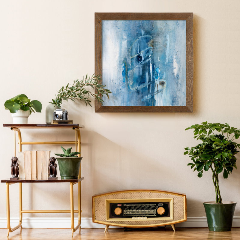 " Cool Objects " Painting Print, 35.5" H x 35.5" W x 1.5" D, Maple Framed