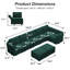 Canapé de rangement modulaire rembourré en L en velours de 143 po Teangela-1633138733