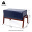 Tabouret en bois rembourré Mid Century-296692393