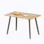 Table de salle à manger et chaise de salle à manger en MDF de 47 po pour 4 personnes, pieds en métal, table de salle à manger de petite taille, bureau, table de cuisine, pour 4 à 6 personnes. Convient pour la maison et la cuisine-2040373804