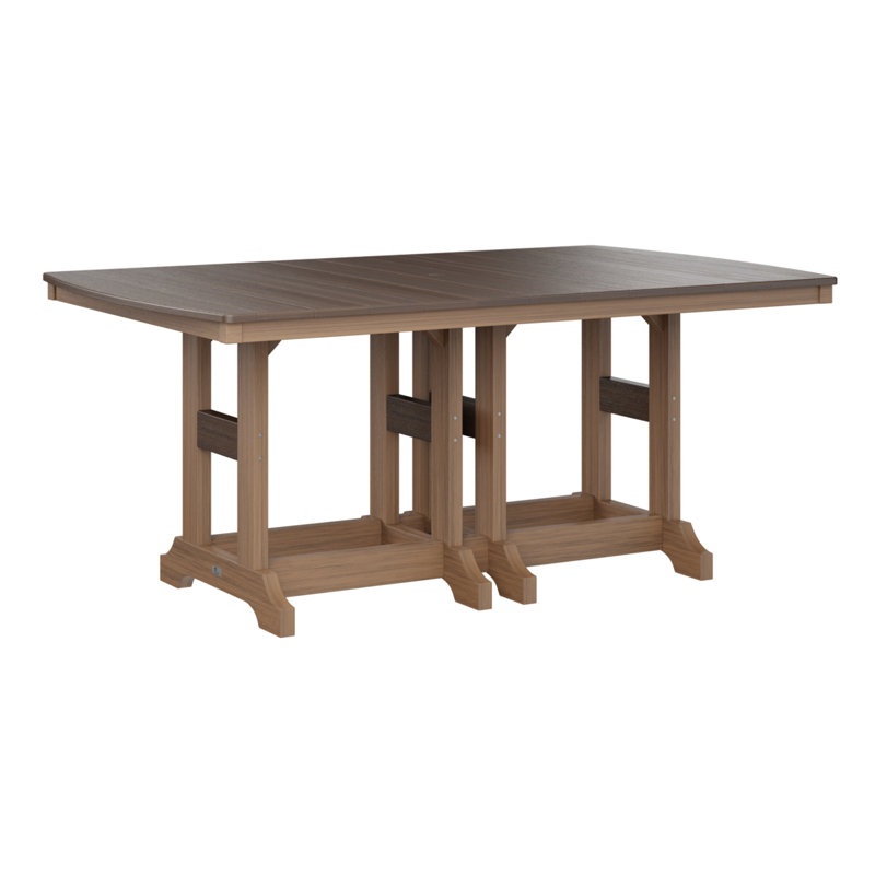 Garden Classic Outdoor Bar Table, Antique Mahogany, 39.5" H x 72" W x 44" D, Brazilian Walnut