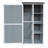 54" Two - Tone Storage Shed in Grey & White - Sloped Roof, 5 Customizable Compartments, Ideal for Outdoor Storage