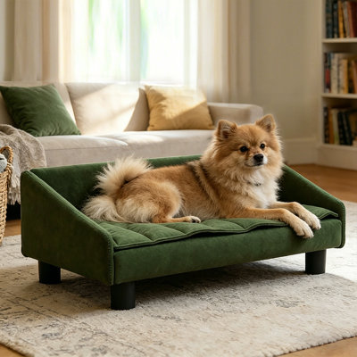 Canapé-lit Modernsmall à chien moyen avec assemblage par pression sans outil, revêtement lavable et résistant aux égratignures
