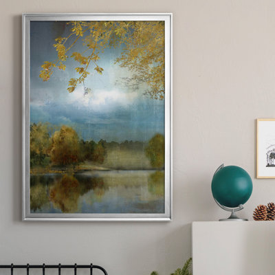 Golden Leaves - Peinture sur toile encadrée