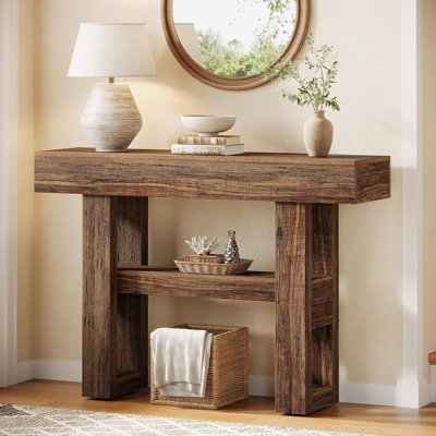 Console 41,3 ", canapé d'entrée étroit à 2 niveaux avec rangement