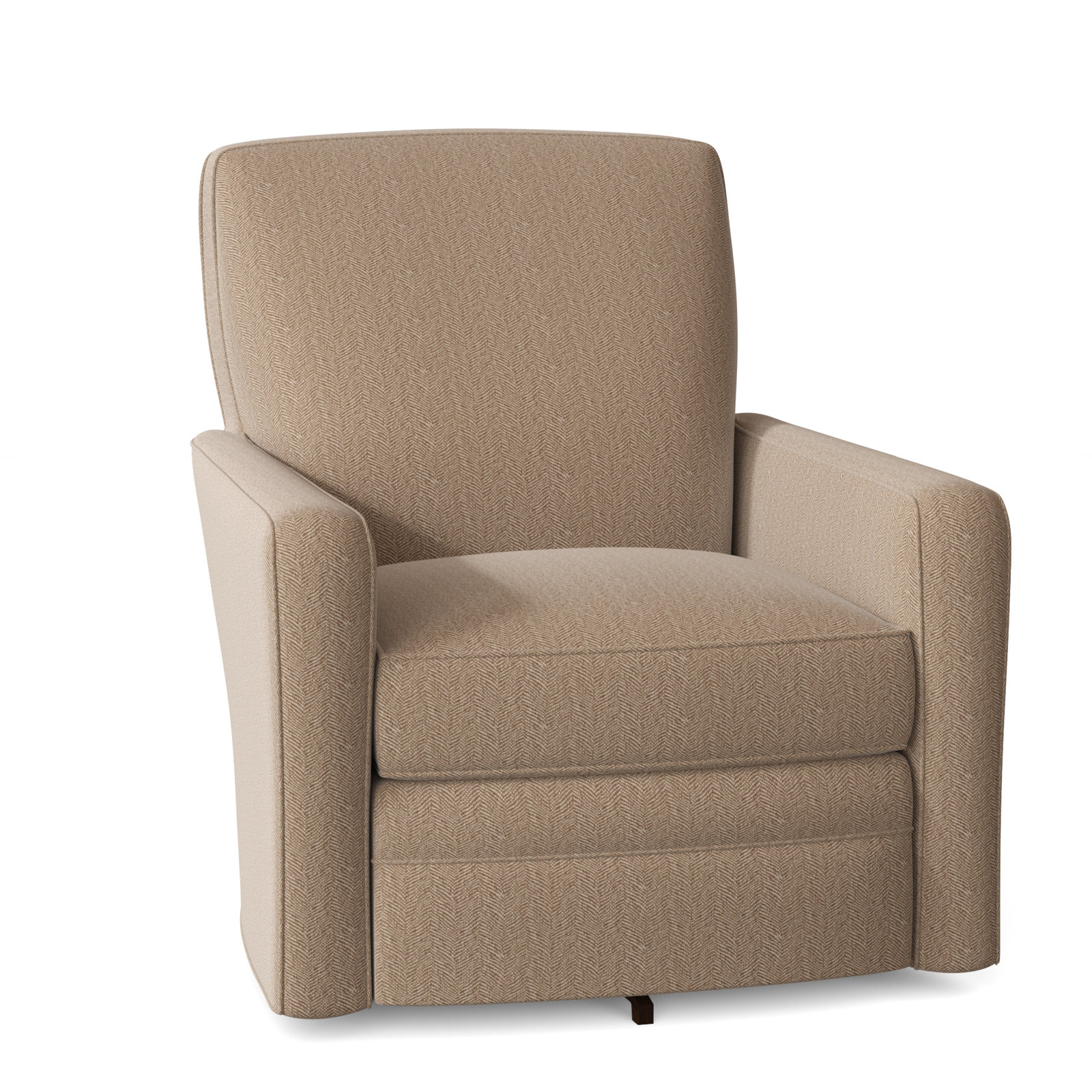 Idana Upholstered Swivel Armchair, Beantown 10 Sand Performance Chenille, No