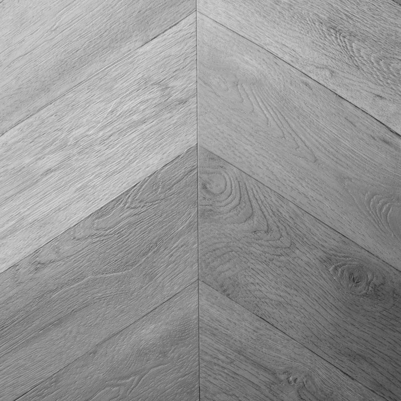 Plancher en vinyle de luxe MaxCore Deco 22mil x l 18 "x L 52" Chevron, Chêne anthracite