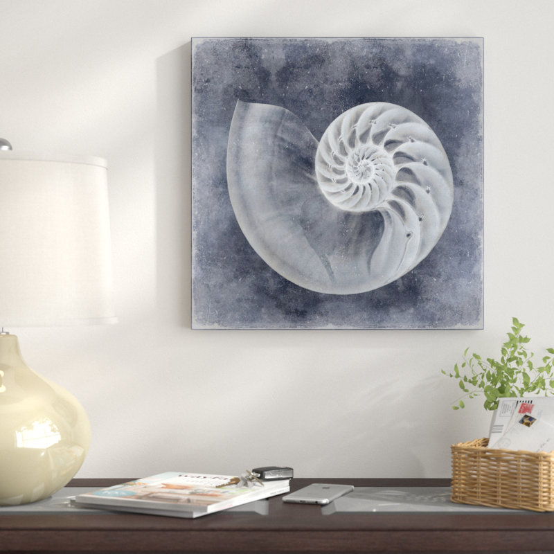 « ocean blue iv », reproduction d’impression sur toile, H 18 po x l 18 po x P 1,5 po, Toile avec cadre noir, Pas de tapis