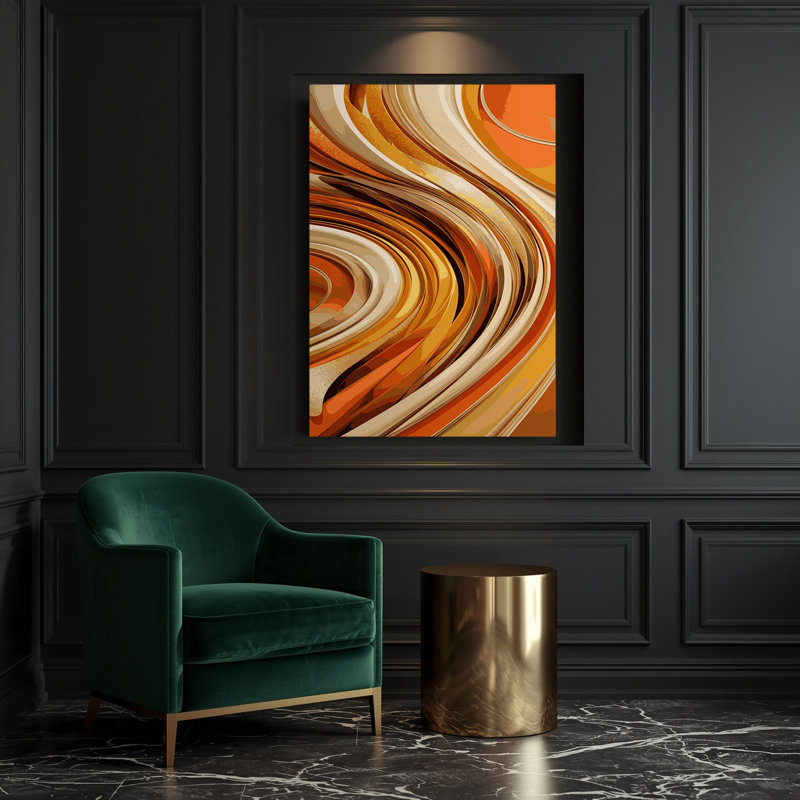 Art numérique sur toile, abstraction numérique 16, H 14 po x l 11 po