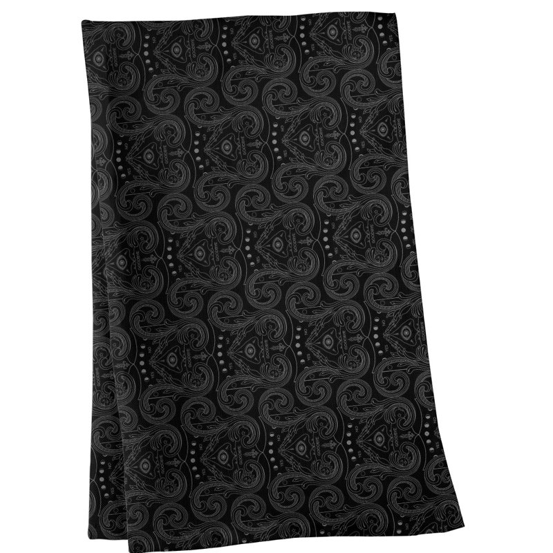 Serviette de thé à motif troisième œil, Sergé de coton, Noir
