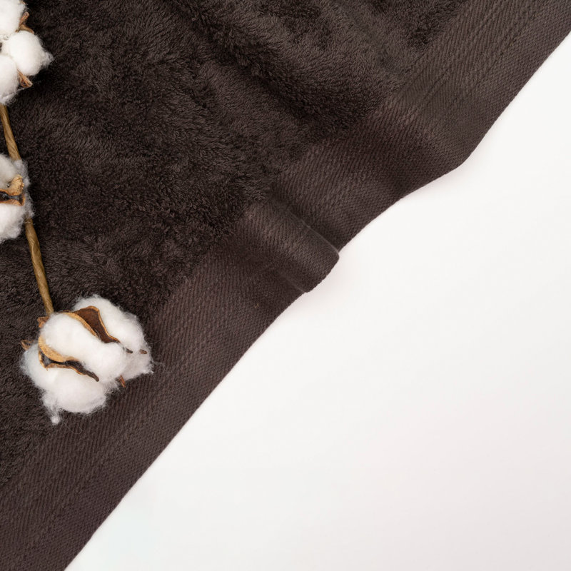 Kendra 100% Cotton Hand Towel Set, Chocolate, 4