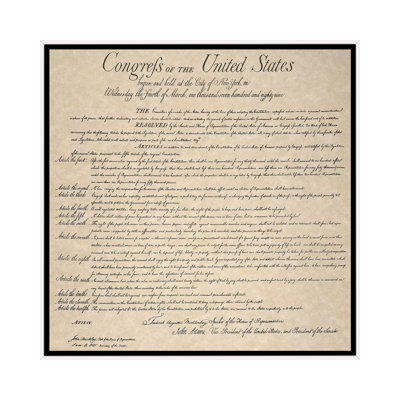 " The Bill Of Rights, 1789 "