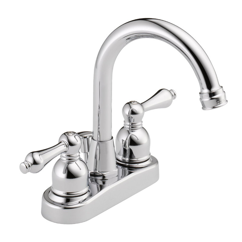 2-Handle Hi-Ar Spout Centerset Bathroom Faucet, Polished Chrome