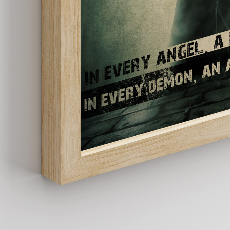 "Angel and Demon Demon Angel Man Gothic" sur papier, Naturel, H 10 po x l 8 po