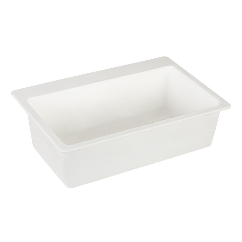 Signature Hardware Totten 33'' Single Bowl Granite Undermount Kitchen Sink, White