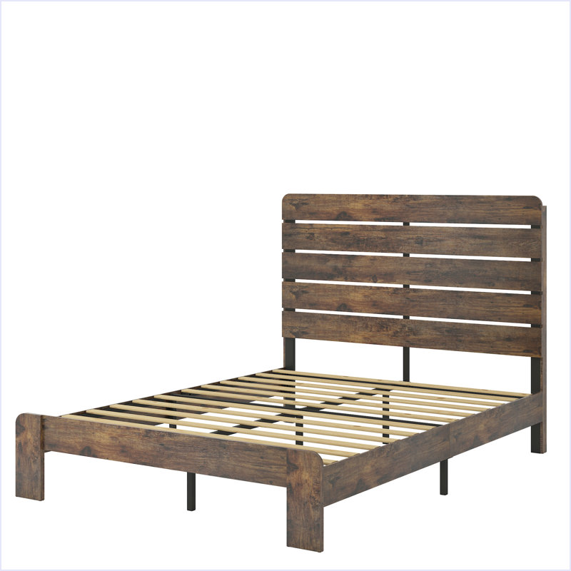 Base de lit plateforme en bois, Grand lit