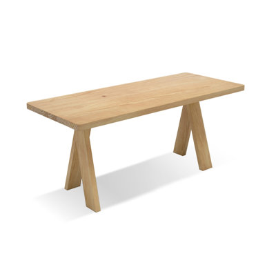 Burlywood Rectangular Solid Wood Dining Table