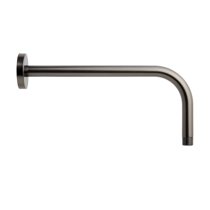 FundamentALL 12" Wall-Mount Extended Rain Shower Arm and Flange, Polished Brass