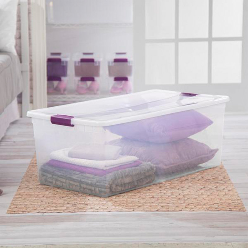 Sterilite Clear View Storage Container Tote w/ Latching Lid