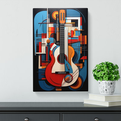 Guitar Constructivism Art No.2 - Wrapped Canvas