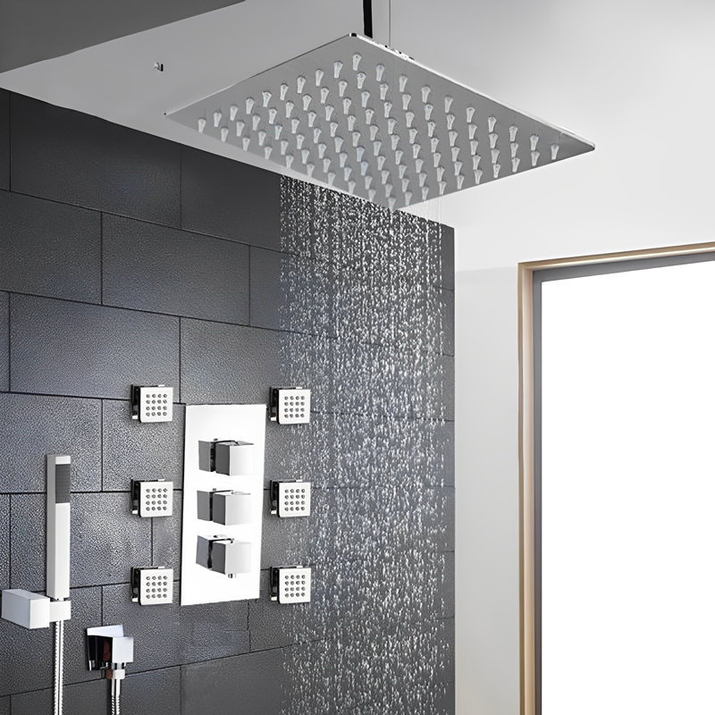 Ensemble de système de douche à pluie 16 po Dream- Square 