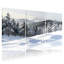 Winter forest Snowy Forest Mountain Winter Landscape, ensemble de 3 reproductions d'art sur toile-1289966995