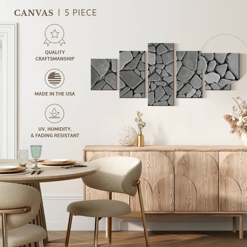 Stone Mosaic Pattern, 12" H x 29" W