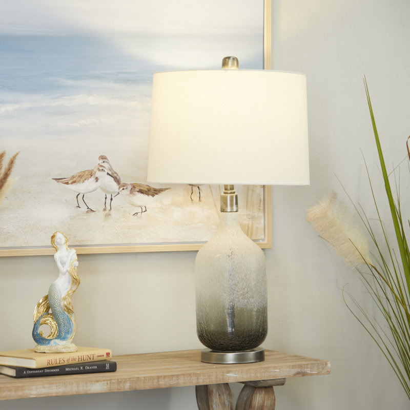 Ensemble de 2 lampes de table Tiaunna, gris, H 28 po x l 15 po x P 15 po