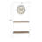 Wall Clock with 2 Shelves & 3 Hooks-1556761769