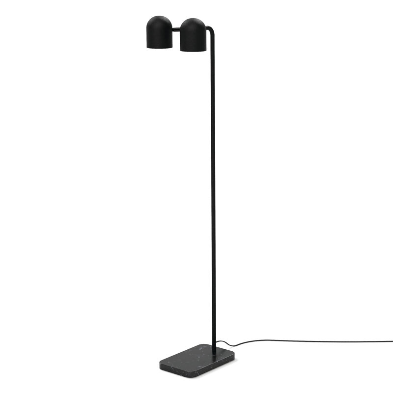 Lampe sur pied tandem, Noir