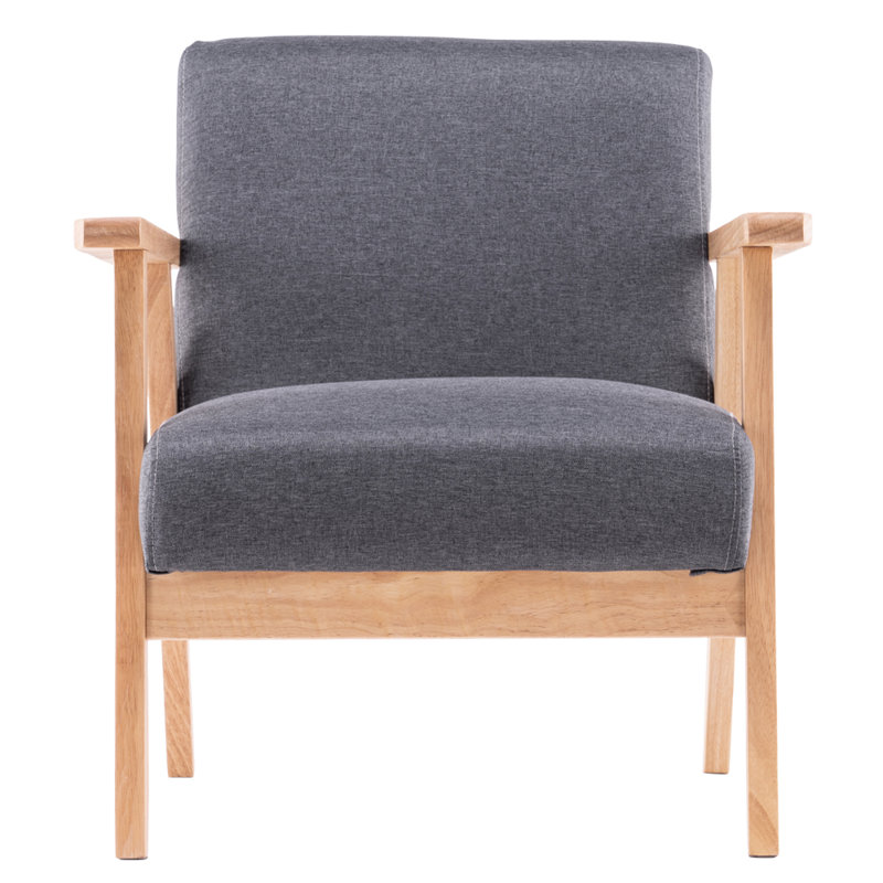 Denasia Upholstered Armchair, Light Grey