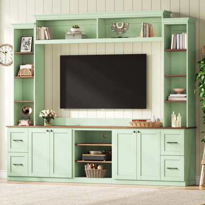 Meuble audio-vidéo mural tout-en-un Retro Farmhouse