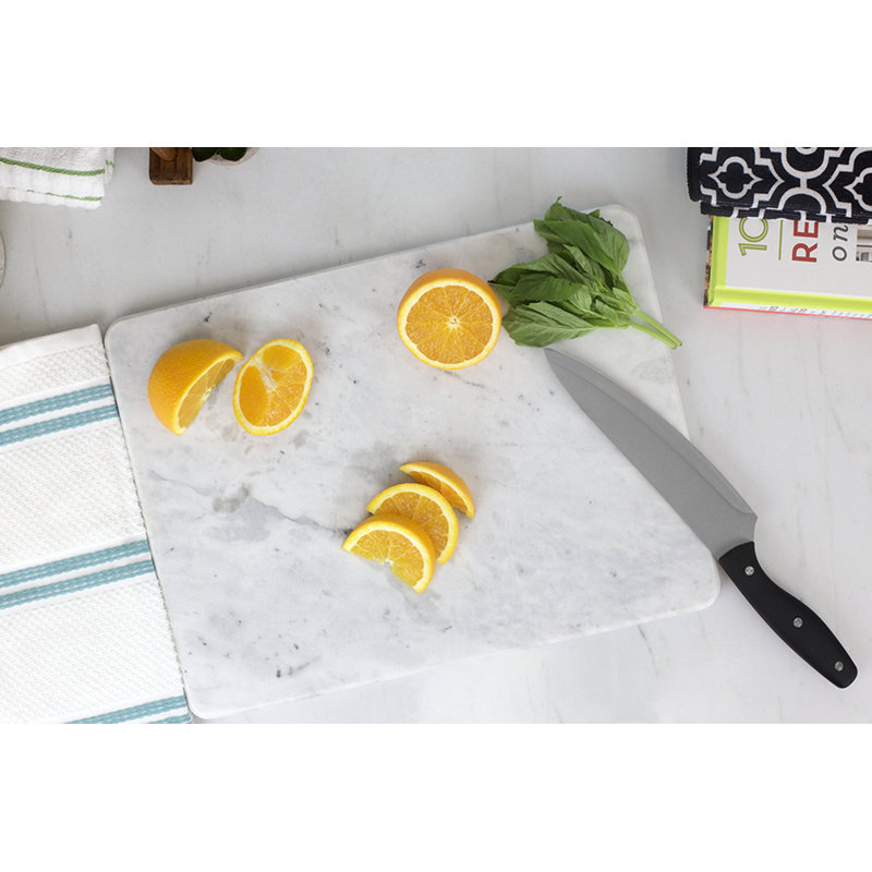 Teter Home Basics Multi-Purpose Pastry Marble Cutting Board, 12" W x 16" L