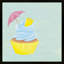 Pineapple Beach Cupcake Print by Katy Montica-666412637-666412638