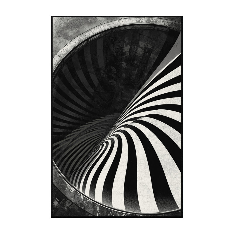 Machine Washable Cain Vert Ramp Skateboarding Bold & Eclectic Modern Arc Rug in Gray – Black Binding, 7x9