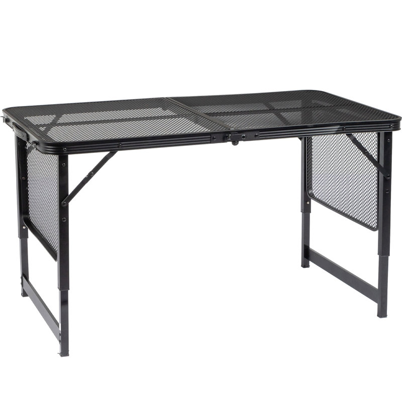 4.7Ft. Black Patio Rectangular Folding Table