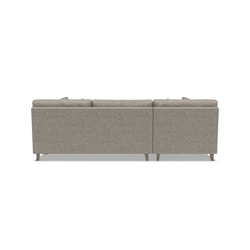 Mila Chaise Sectional, Beige Polyester, 33.5" H x 101" W x 61" D, Left Hand Facing