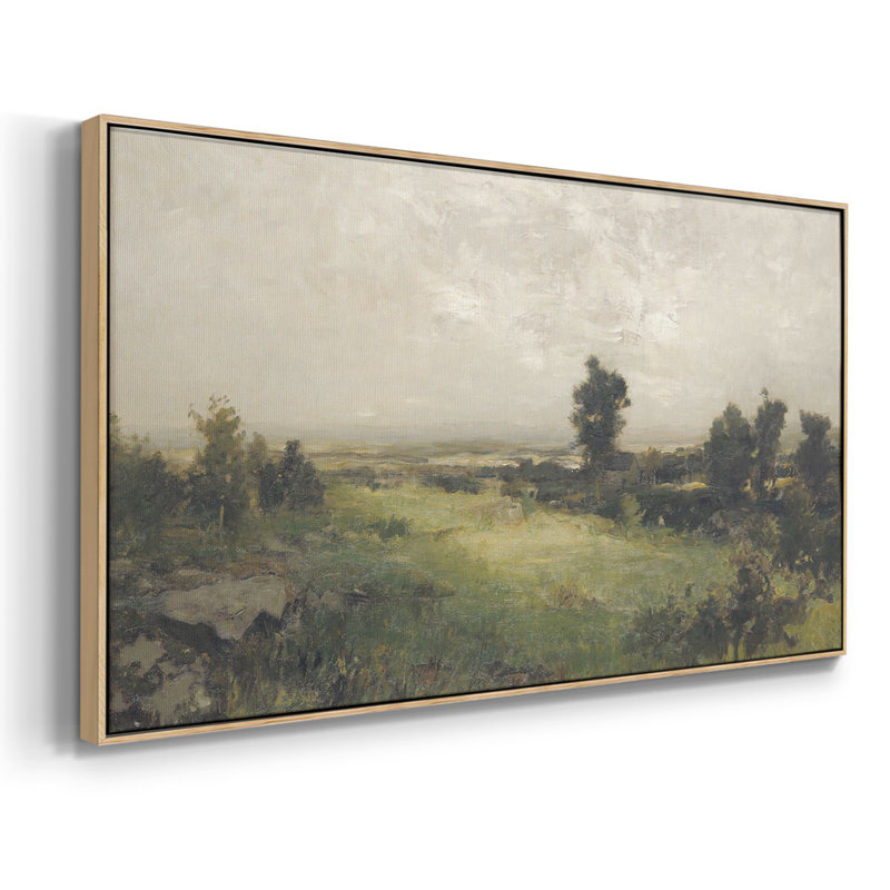 Série paysage - DCCDXIX - Toile tendue avec châssis tendue, prête à être accrochée, H 17 po x l 33 po, Naturel