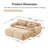 80.3" U-Shaped 2-Seater Sofa with Ottoman-1179950353