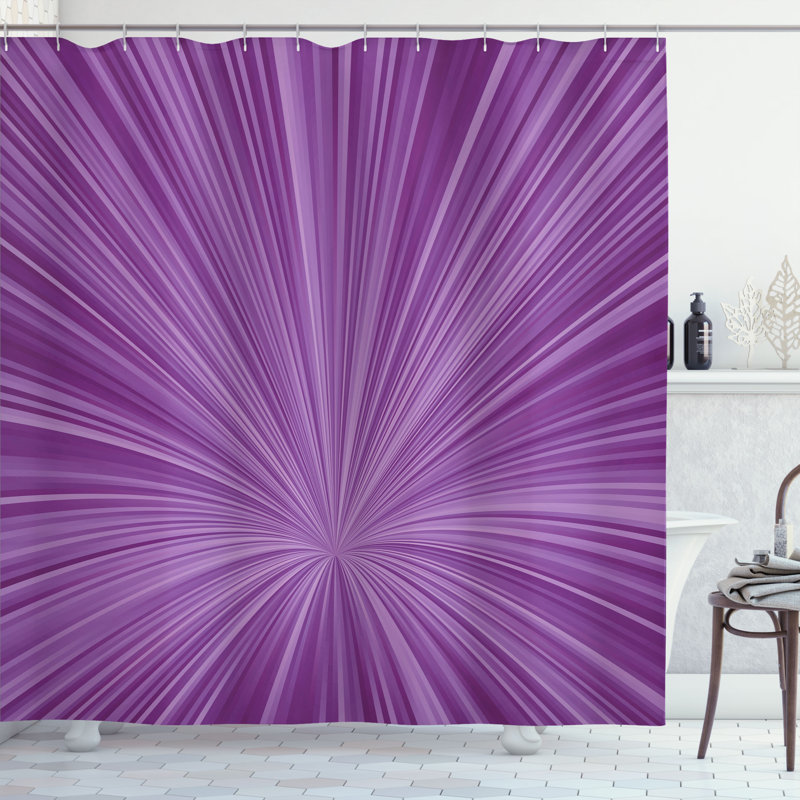 Shower Curtain with Hooks Included, 69"H x 70"W, Violet Lilac