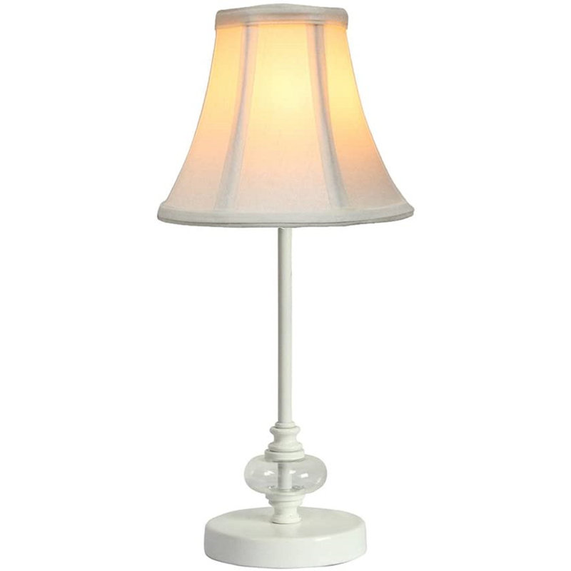 Lampe de table 15 po Sanjay, Blanc mat, Blanc cassé
