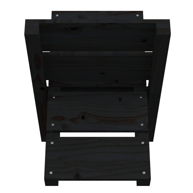 47cm W Solid Wood Log Rack, Black