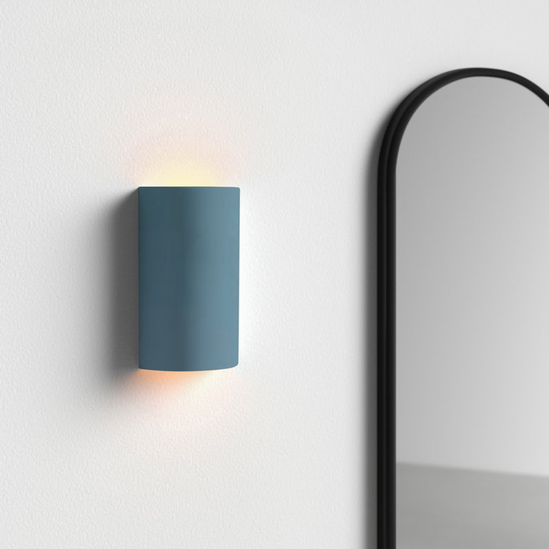 Applique murale 1 lumière Pacursa, H 9,5 po x l 5,75 po x P 4,5 po, DEL intégrées, Ciel à minuit / blanc mat
