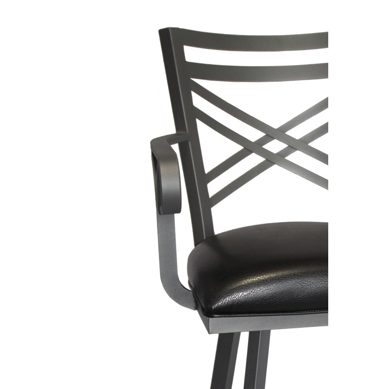 Acker Swivel Upholstered Counter Stool with Metal Frame, Counter Stool (26" Seat Height)