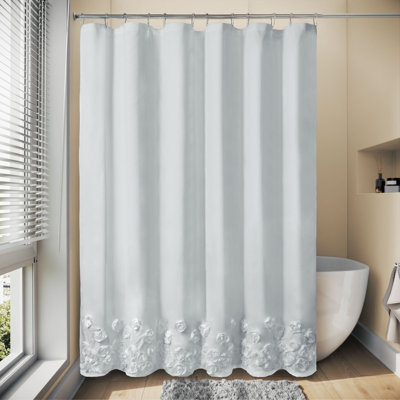 Floral Ruffle Water Repellent Shower Curtain