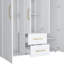 Armoire blanche 2 portes tout-en-un
