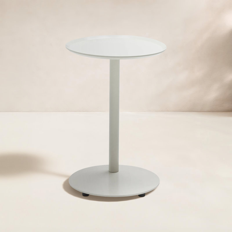 Terra Outdoor Circular Side Table, Putty