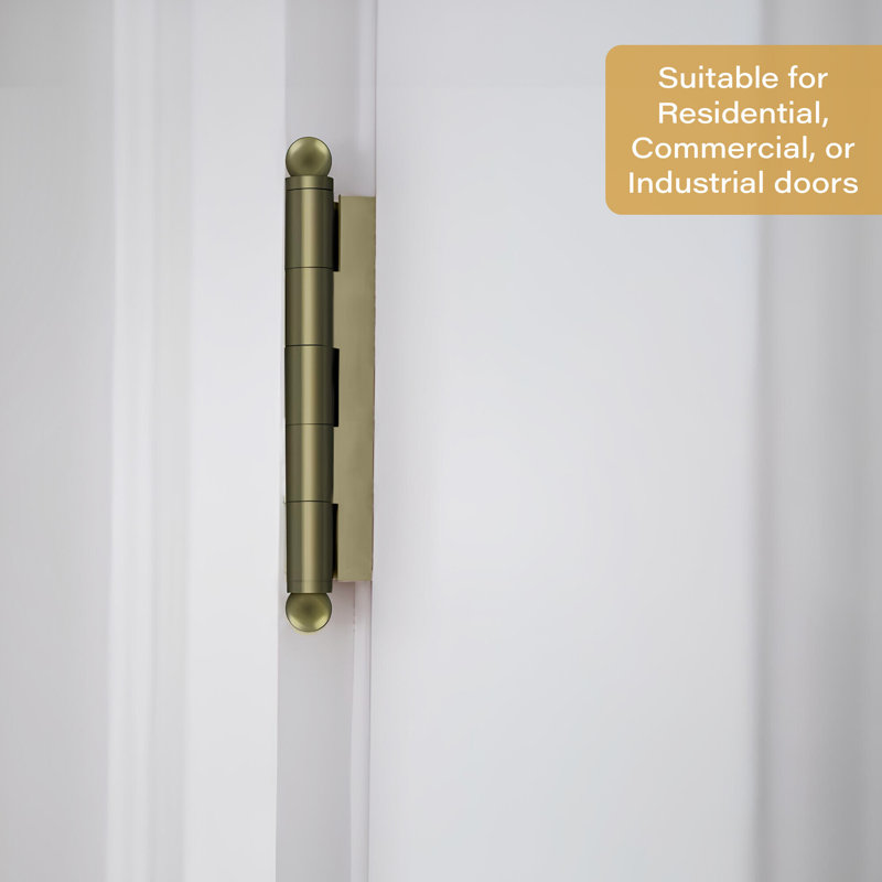 2.5'' x 2'' Butt Bearing Hinge, Antique Brass